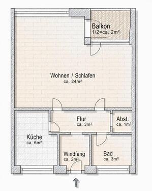 Foto - Alltagstaugliche 1,5-Zimmer-Wohnung in Sarstedt