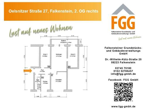 Foto - 4 Zimmer Etagenwohnung zur Miete in Falkenstein/Vogtland