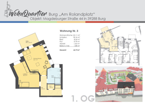 Foto - Etagenwohnung zur Miete in Burg
