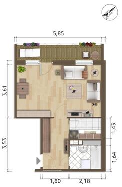Foto - Etagenwohnung zur Miete in Hoyerswerda