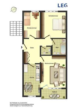 Foto - 3 Zimmer Etagenwohnung zur Miete in Unna