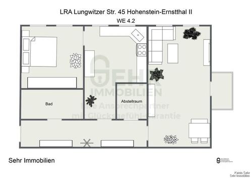 Foto - 2 Zimmer Dachgeschoßwohnung zur Miete in Hohenstein-Ernstthal
