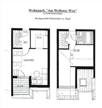 Foto - Sonnige 2-Zimmer Maisonettewohnung mit Balkon und TG Stellplatz