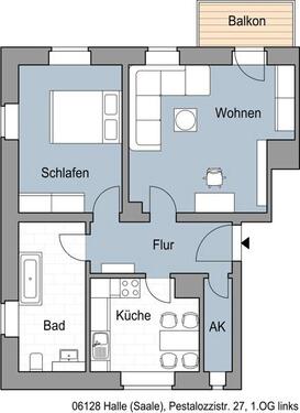 Foto - 2 Zimmer Etagenwohnung in Halle (Saale)