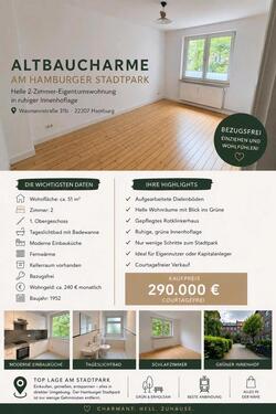 Foto - Helle, 51qm, 2-Zimmerwohnung in ruhiger Innenhoflage am Stadtpark