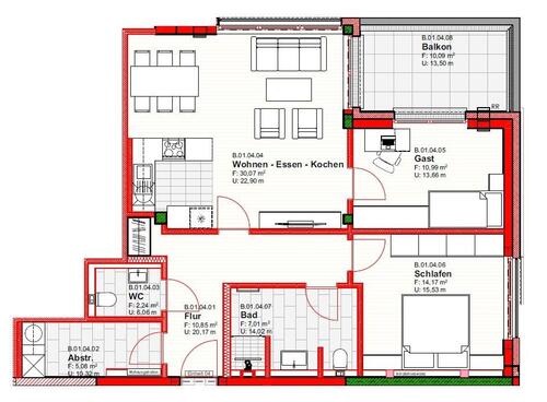 Foto - Topmoderne Oberwohnung mit Balkon im Zentrum von Garrel!