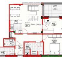 Topmoderne Oberwohnung mit Balkon im Zentrum von Garrel!