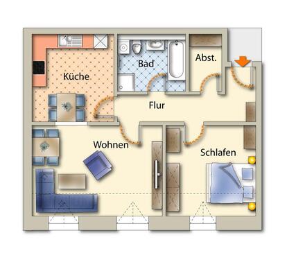 Foto - Etagenwohnung zur Miete in Freiberg