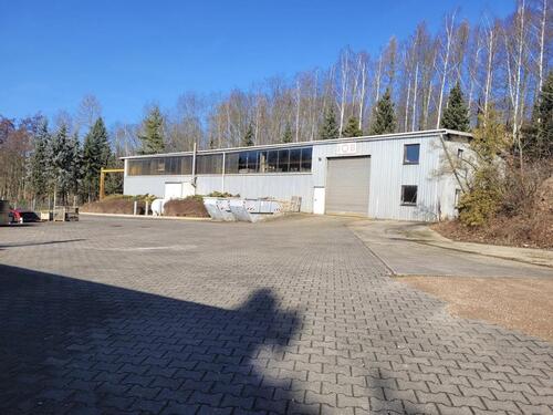 Foto - Gewerbehalle Lagerhalle Produktion Außenfläche + Hallenkran