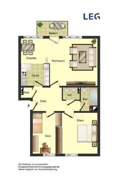 Foto - 3 Zimmer Etagenwohnung zur Miete in Minden