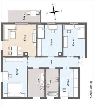 Foto - Lichtdurchflutete 5-Zi-Whg. mit neuer EBK, Balkon&Garten in Aalen