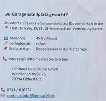 Garagenstellplatz - 45,00 EUR Miete, in Reutlingen (PLZ: 72768) Altenburg