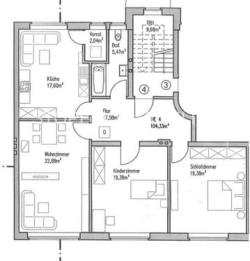 Foto - 3 Zimmer Etagenwohnung zur Miete in Bielefeld