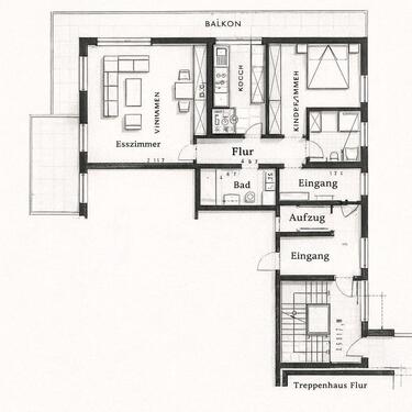 Foto - 3 Zimmer Dachgeschoßwohnung zur Miete in Arnsberg