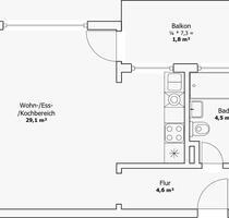frisch sanierte 1-Zimmer-Wohnung in WORWaldram (800€ kalt) - Geretsried