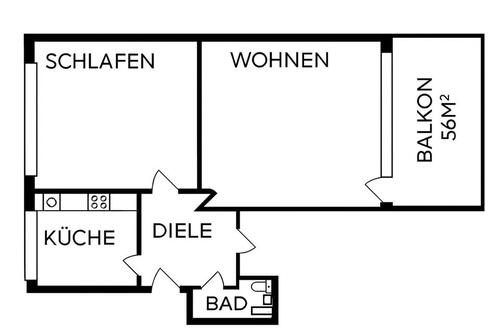 Foto - 2-Zimmer-Wohnung mit Loggia in Nürnberg-Marienberg (U2-Nähe)