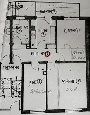 Foto - WG geeignete 3 Zimmer Wohnung mit Balkon