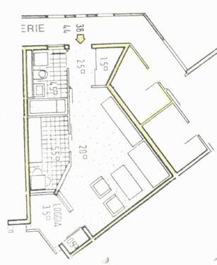 Foto - 1 Zimmer Wohnung mit separater Küche