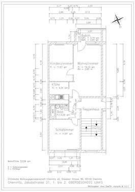 Foto - 3 Zimmer Etagenwohnung zur Miete in Chemnitz