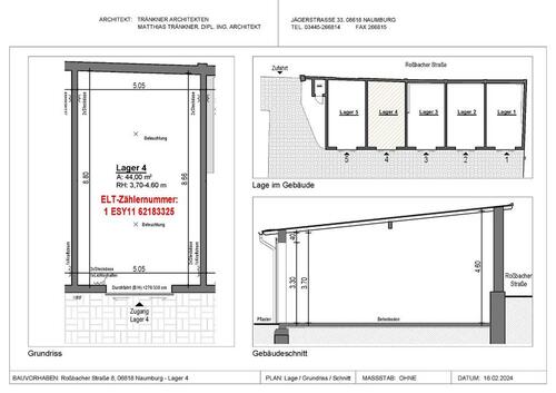 Foto - neue Lagerhalle im abgeschlossenen Gewerbehof