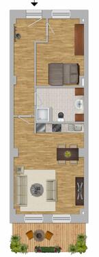 Foto - 2-Zimmer - Glasfaser - Terrasse - Einbauküche