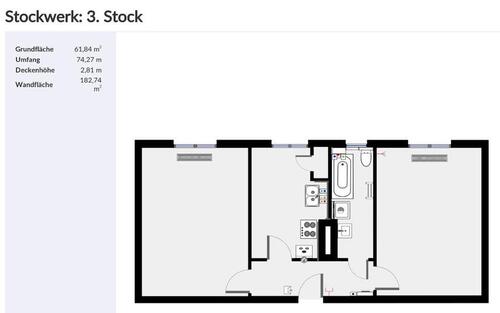 Foto - Möblierte 2-Zimmer-Altbauwohnung Weissensee