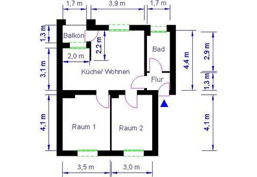 Foto - 3 Zimmer Etagenwohnung zur Miete in Magdeburg