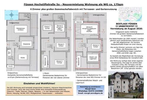 Foto - Vermietung WG Zimmer unbefristet - Bestlage Füssen - ab August