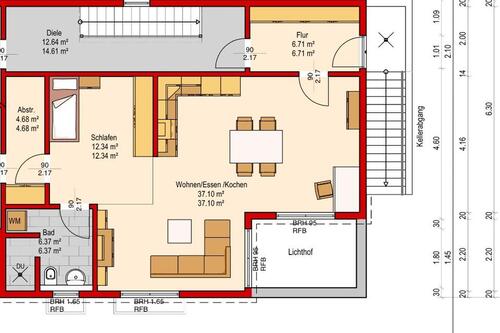 Foto - 3-Zimmer KfW55-ELW 2016 FBH EBK Kiebingen bei Rottenburg Tübingen