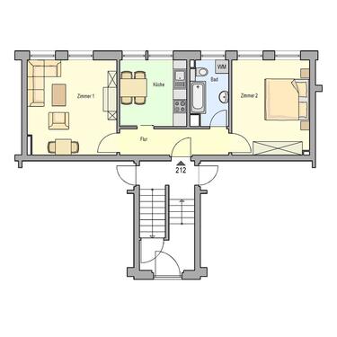 Foto - 2 Zimmer Etagenwohnung zur Miete in Schleiz