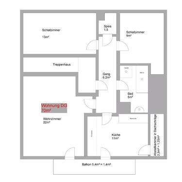 Foto - Dachgeschosswohung 3 Zimmer Nußdorf Nähe Traunstein Chiemsee