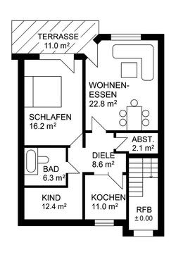 Foto - Große 3 Zimmerwohnung in Todtmoos mit Terrasse zu Vermieten