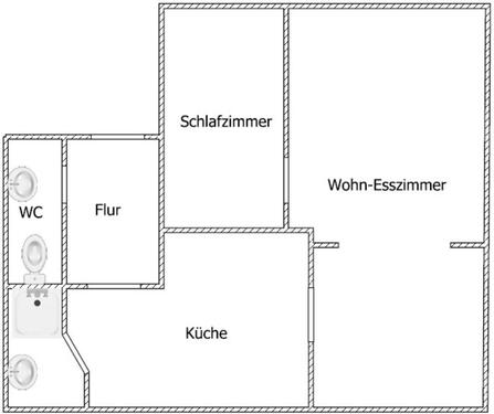 Foto - 2 Zimmer Etagenwohnung zur Miete in Waldheim