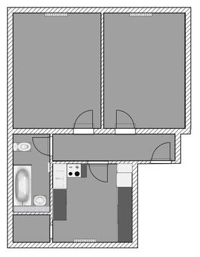 Foto - 2 Zimmer Etagenwohnung zur Miete in Kassel