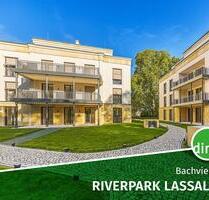 Luxuriöse Wohnung mit Blick ins Grüne inkl. EBK, Kamin, Terrasse, Tiefgarage, Kellerabteil u.v.m. - Leipzig