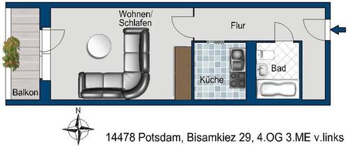 Foto - Etagenwohnung zur Miete in Potsdam