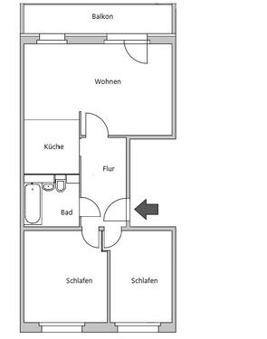 Foto - Etagenwohnung in Guben zur Miete