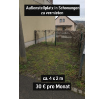 Außenstellplatz in zentraler Lage in Schonungen zu vermieten