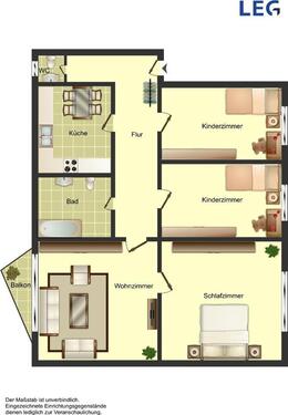 Foto - 3 Zimmer Etagenwohnung zur Miete in Ahlen