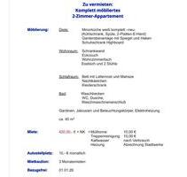 Wohnung komplett möbliert mit EBK ab 1.1.26 zu vermieten - Deggendorf