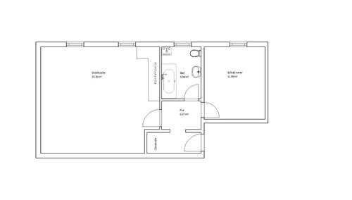 Foto - 2 Zimmer Etagenwohnung zur Miete in Meiningen