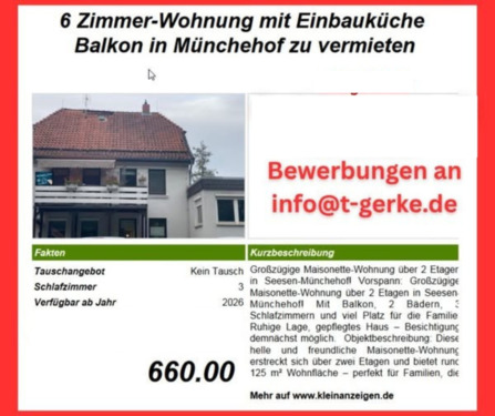 Foto - Großzügige 6-Zimmer-Maisonette mit Balkon, Einbauküche & 2 Bädern