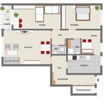 Schöne 3,5 Zimmer-Wohnung mit Balkon, EBK & TG-Stellplatz in Mühl - Mühlacker