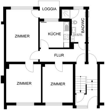 Foto - 3 Zimmer Etagenwohnung zur Miete in Hagen