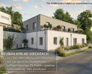 Viechtach: KfW 40 Neubau – Dachterrasse, PV & XXL-Garage