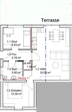 Foto - 3,5 Zimmer Wohnung - 750,00&nbsp;EUR Kaltmiete, ca.&nbsp; 72,00&nbsp;m&sup2;
