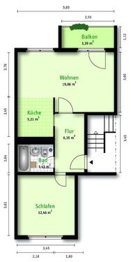 Foto - Etagenwohnung in Halle (Saale) zur Miete