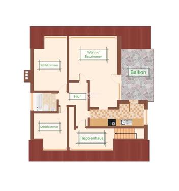 Foto - Mietwohnung 92 qm - 850,00&nbsp;EUR Kaltmiete, ca.&nbsp; 92,00&nbsp;m&sup2;