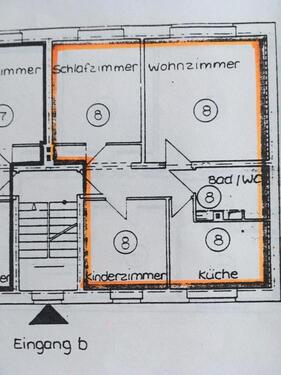 Foto - 3-Raumwohnung schön hell 64 m2 - 520,00 EUR Kaltmiete,