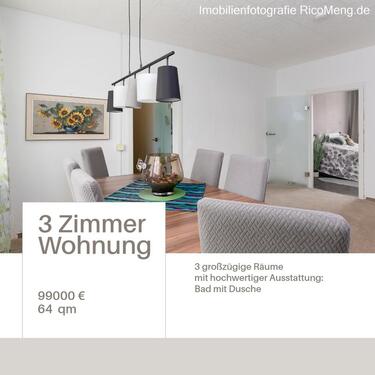 Foto - Wohnung zum Kauf - 99.000,00&nbsp;EUR Kaufpreis, ca.&nbsp; 64,00&nbsp;m&sup2;